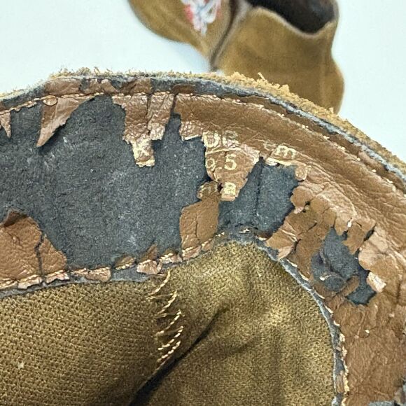 Carlos Santana Ankle Boots Women 9 Embroidered Floral Brown Multi Boho Western - Picture 11 of 11